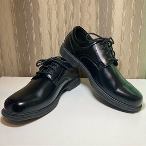 Nunn Bush Kore Men's 10.5 XW Baker St Oxford Comfort Gel Black Leather Lace Up